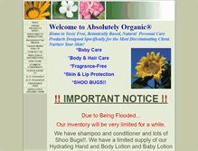 Tablet Screenshot of absolutelyorganic-toxicfree.com